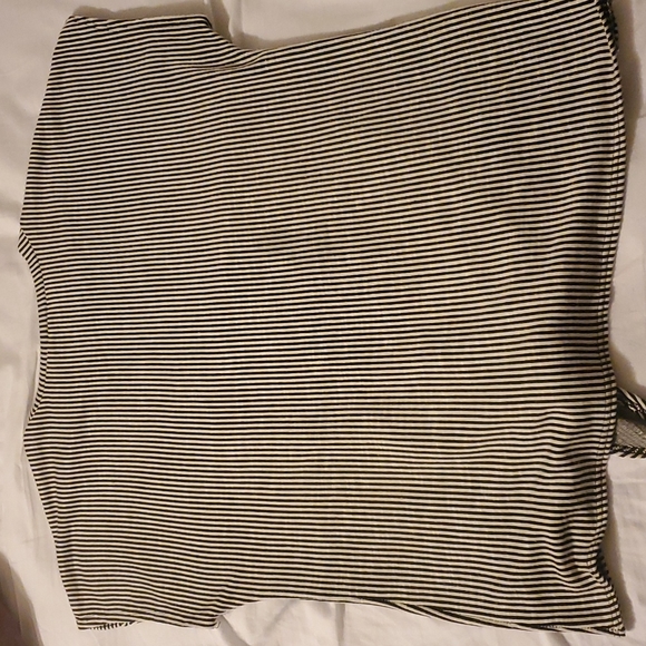 Cap sleeve stripped cotton blouse - Picture 2 of 6
